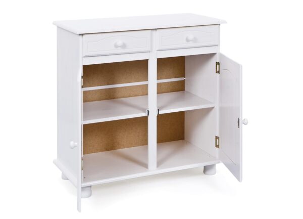 Kommode Lovi weiß lackiert B/H/T: ca. 88x87x43 cm Kommode Lovi weiß lackiert B/H/T: ca. 88x87x43 cm – Bild 3