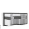 Sideboard weiß Hochglanz Beton dunkel Optik B/H/T: ca. 193x98x53 cm – Bild 2