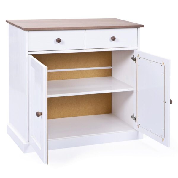 Kommode Westerland weiß lackiert B/H/T: ca. 90x86x45 cm – Bild 5