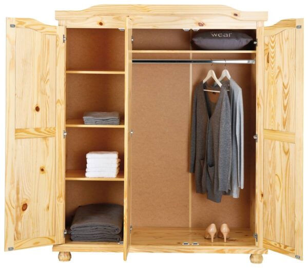 Kleiderschrank Bern natur B/H/T: ca. 150x180x56 cm – Bild 2
