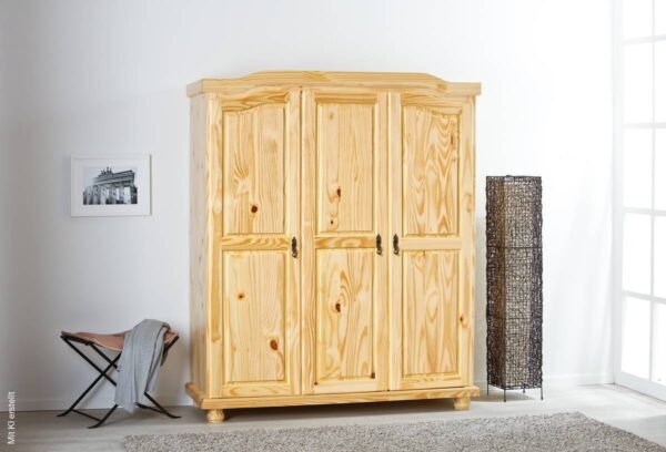 Kleiderschrank Bern natur B/H/T: ca. 150x180x56 cm – Bild 3