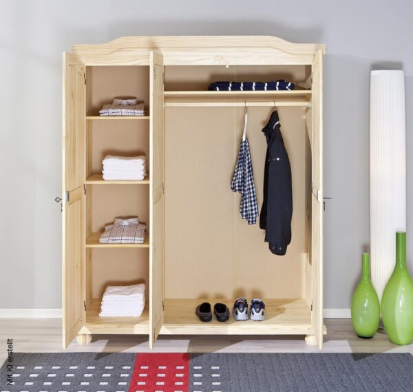 Kleiderschrank Bern natur B/H/T: ca. 150x180x56 cm – Bild 4