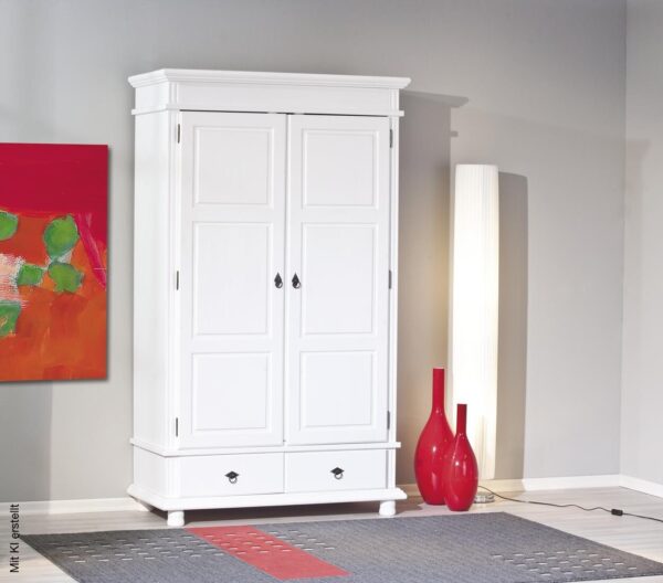 Kleiderschrank Danz weiß B/H/T: ca. 116x199x57 cm – Bild 4
