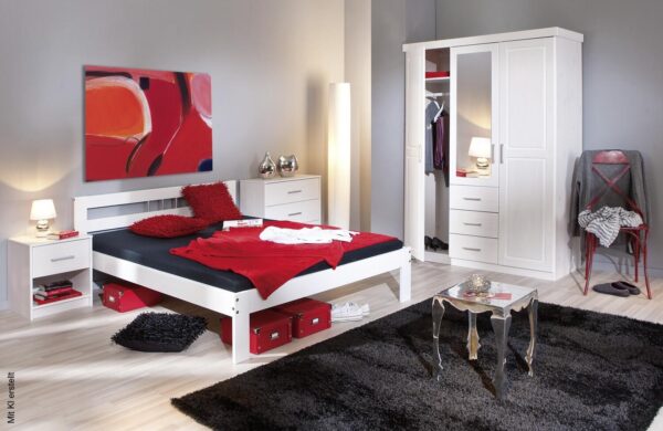 Kleiderschrank Geraldo weiß B/H/T: ca. 140x190x55 cm – Bild 4