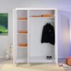 Kleiderschrank Magnus weiß B/H/T: ca. 140x190x55 cm – Bild 3