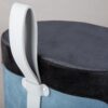 Inter Link Hocker Osame schwarz blau MDF Samtoptik B/H/T: ca. 38x43x33 cm Inter Link Hocker Osame schwarz blau MDF Samtoptik B/H/T: ca. 38x43x33 cm – Bild 2