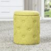 Inter Link Hocker Yapak gelb MDF B/H/T: ca. 34x40x34 cm – Bild 2