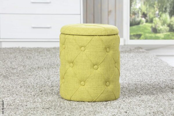 Inter Link Hocker Yapak gelb MDF B/H/T: ca. 34x40x34 cm – Bild 2