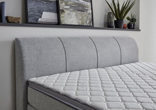 Boxspringbett Fire Silbergrau Liegefläche B/L: ca. 200x200 cm – Bild 4