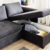 Ecksofa mit Bettfunktion und Bettkasten anthrazit B/H/T: ca. 260x89x155 cm Ecksofa mit Bettfunktion und Bettkasten anthrazit B/H/T: ca. 260x89x155 cm – Bild 4