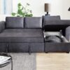 Ecksofa mit Bettfunktion und Bettkasten anthrazit B/H/T: ca. 260x89x155 cm Ecksofa mit Bettfunktion und Bettkasten anthrazit B/H/T: ca. 260x89x155 cm – Bild 5