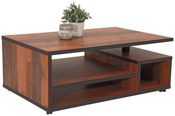 Couchtisch Eike Old Wood schwarz Nachbildung B/H/T: ca. 110x50x68 cm Couchtisch Eike Old Wood schwarz Nachbildung B/H/T: ca. 110x50x68 cm – Bild 2