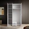 Kleiderschrank Karl weiß B/H/T: ca. 120x195x55 cm – Bild 3