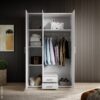 Kleiderschrank Karl weiß B/H/T: ca. 120x195x55 cm – Bild 4
