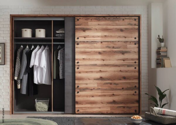 Schwebetürenschrank Dover Alpin Lodge Nachbildung Betonoxid Optik B/H/T: ca. 270x210x60 cm Schwebetürenschrank Dover Alpin Lodge Nachbildung Betonoxid Optik B/H/T: ca. 270x210x60 cm – Bild 5
