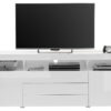 TV-Highboard Goal weiß Hochglanz B/H/T: ca. 200x74x44 cm – Bild 2