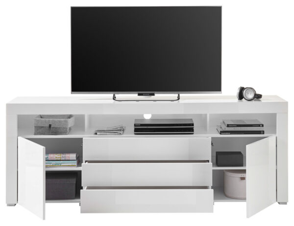 TV-Highboard Goal weiß Hochglanz B/H/T: ca. 200x74x44 cm – Bild 3