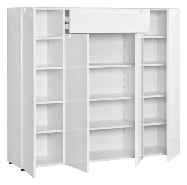 Kommode Mailand 24 weiß weiß Hochglanz B/H/T: ca. 135x120x34 cm – Bild 2
