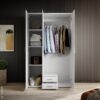 Kleiderschrank Paul weiß B/H/T: ca. 120x195x55 cm – Bild 2