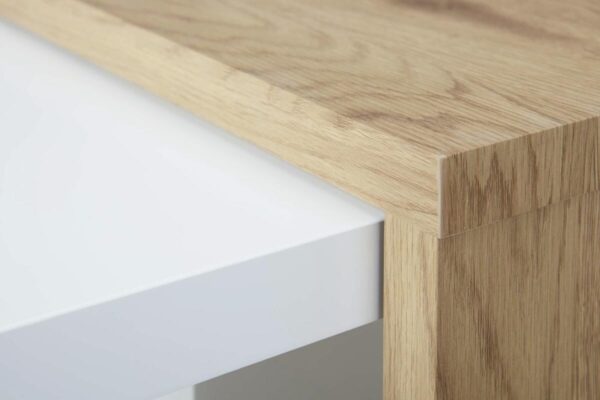 Couchtisch Joliet weiß Eiche Wild Nachbildung B/H/T: ca. 110x45x66 cm – Bild 2