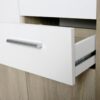 Kommode Eboli Eiche Sonoma Nachbildung weiß B/H/T: ca. 77x77x30 cm – Bild 2
