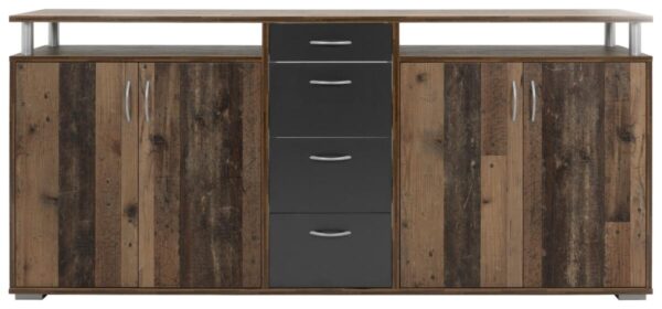 Sideboard Maximo Old Wood Nachbildung anthrazit B/H/T: ca. 208x94x38 cm – Bild 5