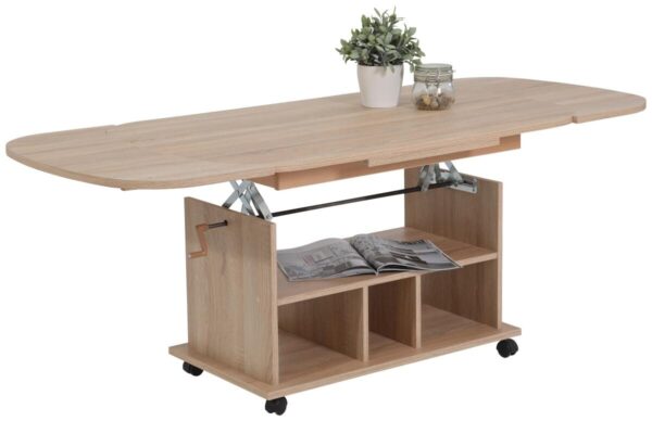 Couchtisch Babsi III Eiche Sonoma Nachbildung B/H/T: ca. 107x53x67 cm – Bild 3