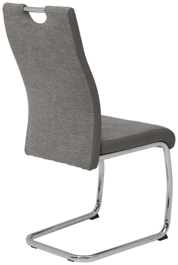 Schwingstuhl Alina 2er Set grau Webstoff B/H/T: ca. 43x59x98 cm Schwingstuhl Alina 2er Set grau Webstoff B/H/T: ca. 43x59x98 cm – Bild 4