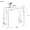 Bartisch Frieda II Eiche Old Wood Nachbildung Holzwerkstoff B/H/T: ca. 120x108x58 cm – Bild 2