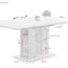 Esstisch Steffi T Eiche San-Remo hell Nachbildung B/H/T: ca. 120x76x80 cm – Bild 3