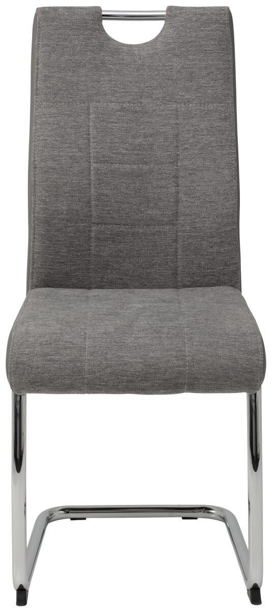 Schwingstuhl Alina 2er Set grau Kunstleder Stoff B/H/T: ca. 43x98x59 cm – Bild 4