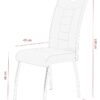 Stuhl Andrea 4er Set Cappuccino Chrom Kunstleder Metall B/H/T: ca. 43x100x64 cm – Bild 3
