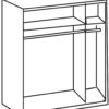 Schwebetürenschrank Liverpool Eiche Plankeneiche Nachbildung B/H/T: ca. 135x198x64 cm Schwebetürenschrank Liverpool Eiche Plankeneiche Nachbildung B/H/T: ca. 135x198x64 cm – Bild 4