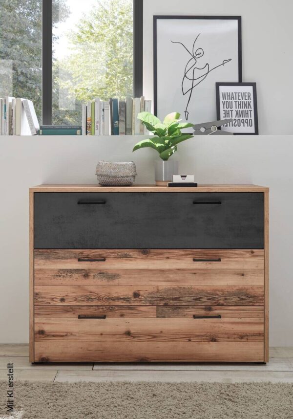 Kommode Alicante Alpin Lodge Nachbildung B/H/T: ca. 120x89x38 cm – Bild 2