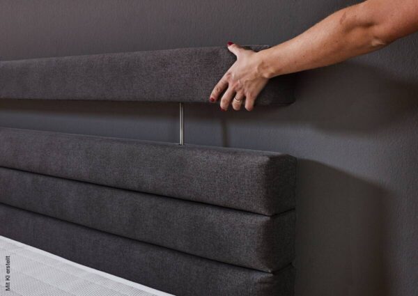 Boxspringbett Kokomo anthrazit Liegefläche B/L: ca. 140x200 cm – Bild 4