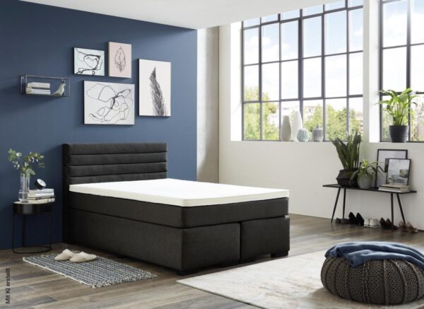 Boxspringbett Kokomo anthrazit Liegefläche B/L: ca. 140x200 cm – Bild 5