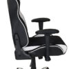 Gaming-Sessel Game-Rocker schwarz weiß Kunstleder Microfaser – Bild 4