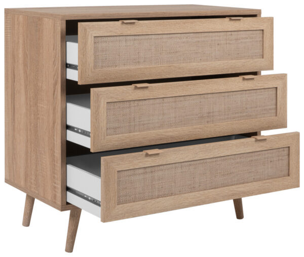 Kommode Bali Eiche Sonoma Nachbildung B/H/T: ca. 80x80x40 cm – Bild 3