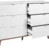 Kommode Göteborg weiß Eiche Sonoma Nachbildung B/H/T: ca. 120x87x40 cm – Bild 2