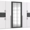 Kleiderschrank Vegas weiß Graphit B/H/T: ca. 270x208x58 cm – Bild 4