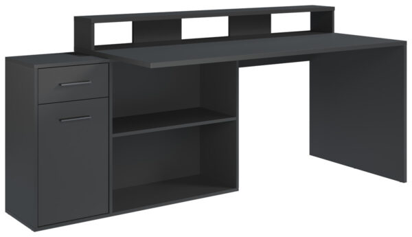 Schreibtisch Gamer anthrazit matt B/H/T: ca. 160x92x115 cm – Bild 3