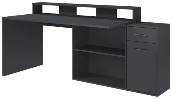 Schreibtisch Gamer anthrazit matt B/H/T: ca. 160x92x115 cm – Bild 4