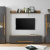 Wandboard City Eiche Wotan Nachbildung anthrazit B/H/T: ca. 170x15x20 cm – Bild 5