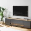 TV-Lowboard City Eiche Wotan Nachbildung anthrazit B/H/T: ca. 170x40x45 cm – Bild 4
