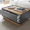 Couchtisch City Eiche Wotan Nachbildung anthrazit B/H/T: ca. 90x38x60 cm – Bild 3