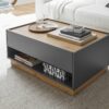 Couchtisch City Eiche Wotan Nachbildung anthrazit B/H/T: ca. 90x38x60 cm – Bild 4
