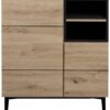 Kommode Nola Eiche Artisan Nachbildung schwarz B/H/T: ca. 80x90x42 cm – Bild 2