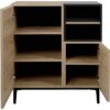 Kommode Nola Eiche Artisan Nachbildung schwarz B/H/T: ca. 80x90x42 cm – Bild 3