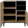 Kommode Nola Eiche Artisan Nachbildung schwarz B/H/T: ca. 80x90x42 cm – Bild 4