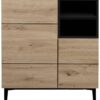 Kommode Nola Eiche Artisan Nachbildung schwarz B/H/T: ca. 80x90x42 cm – Bild 5
